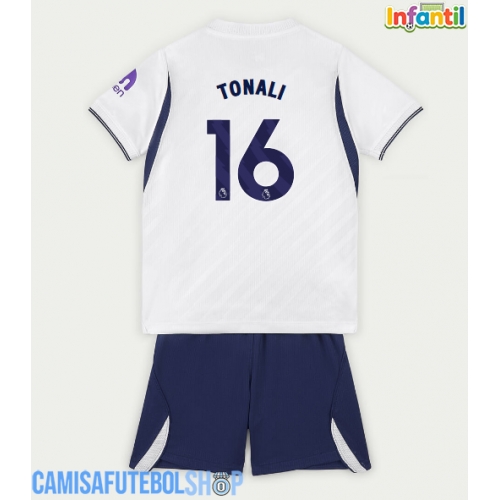 Camisa de time de futebol Tottenham Hotspur Sandro Tonali #16 Replicas 1º Equipamento Infantil 2026-27 Manga Curta (+ Calças curtas)